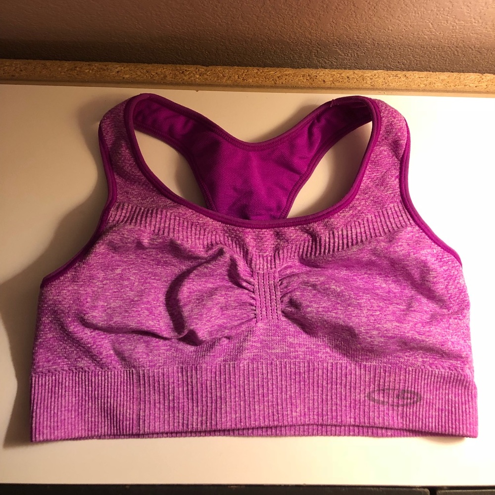 Purple sports bra